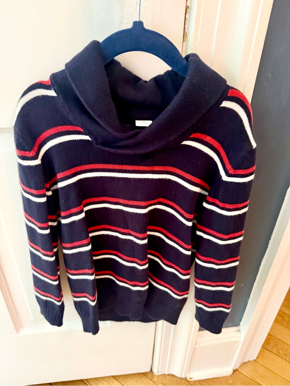 Janie and Jack Navy Striped Sweater Nautical Sweater Oversized Boys Size 4